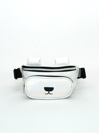 Сумка на пояс детская Union Белый перламутр Мишка